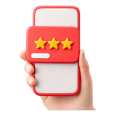 3D Cartoon Illustration of a Marketing Perspective on Digital Loyalty Cards and Customer Engagement, Isolated on Transparent Background