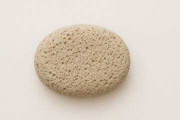Pumice stone on white background 