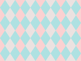 Delightful pastel argyle pattern.  Perfect for backgrounds, textiles, and feminine branding.  Subtle and stylish, this repeating diamond design offers a touch of elegance and sophistication.