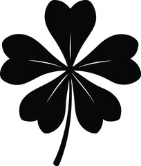 set of four leaf clover isolated