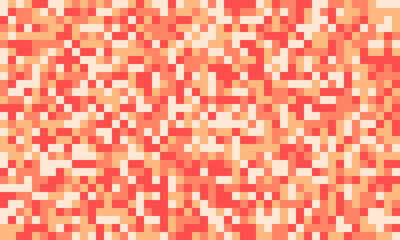 Abstract pixel art background in warm coral and peach tones.  Ideal for website banners, social media posts, or vibrant print designs.  Evokes feelings of warmth, energy, and modern technology.