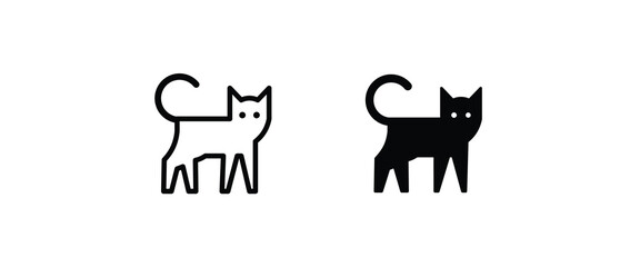 cat icon, kitten icons button, vector, sign, symbol, logo, illustration, editable stroke, flat design style isolated on white, pet veterinary clinic shop, House animals