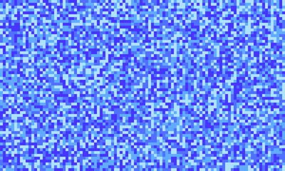 Abstract pixelated blue mosaic background.  Perfect for website banners, digital art, tech designs, or presentations needing a vibrant, textured, and modern feel.