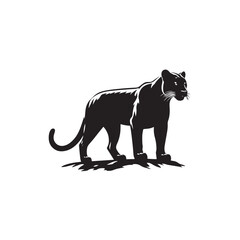 Obraz premium vector illustration of a black panther