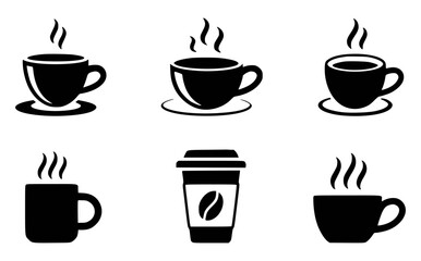 Set of Coffee Cup Icons and Symbols