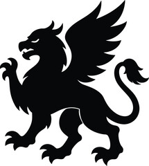 heraldic lion vector illustration