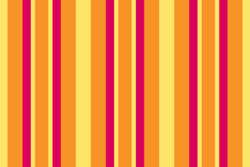 Obraz premium Floor pattern background seamless, textured vertical stripe fabric. Birthday lines vector textile texture in yellow and orange colors.