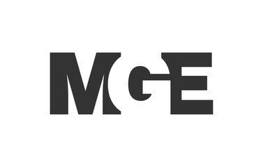 MGE logo design. Initial letter M G E bold font style for tech startups, consulting, corporate branding. Creative company name, headlines typography identity, trendy logotype.