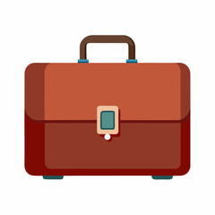 Business Briefcase Vector Illustration Modern Office Bag For Documents And Tools