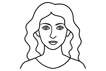 A vector illustration depicts a beautiful lady with long hair, showcasing artistic design