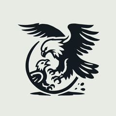 Eagle Feeding Her Eaglet in the Nest