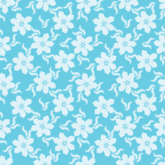Abstract Digital Hand Drawn Seamless floral pattern background. ready for print digital flower textile allover design