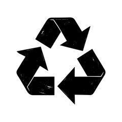 Recycle Symbol Silhouette vector illustration