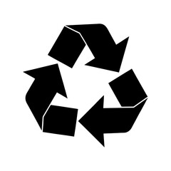 Recycle Symbol Silhouette vector illustration