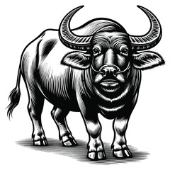 Domestic water buffalo vector