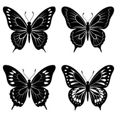 Butterfly Silhouette vector illustration