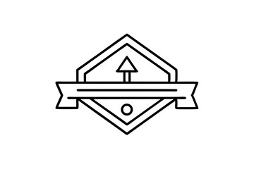 Real estate icon design features a house vector illustration, a symbol of home and property business