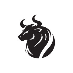 ox vector silhouette clip art logo design