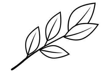 Black and green leaves vector illustration showcases natural plant foliage design