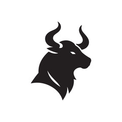 ox vector silhouette clip art logo design