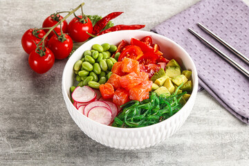 Hawaian cuisine - Poke with salmon