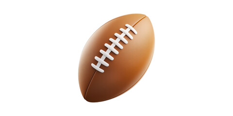 American Football Ball. Symbol Of Sports, Teamwork, And Athleticism Isolated On Transparent Background