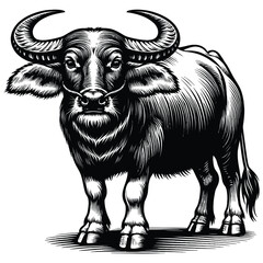 Domestic water buffalo vector