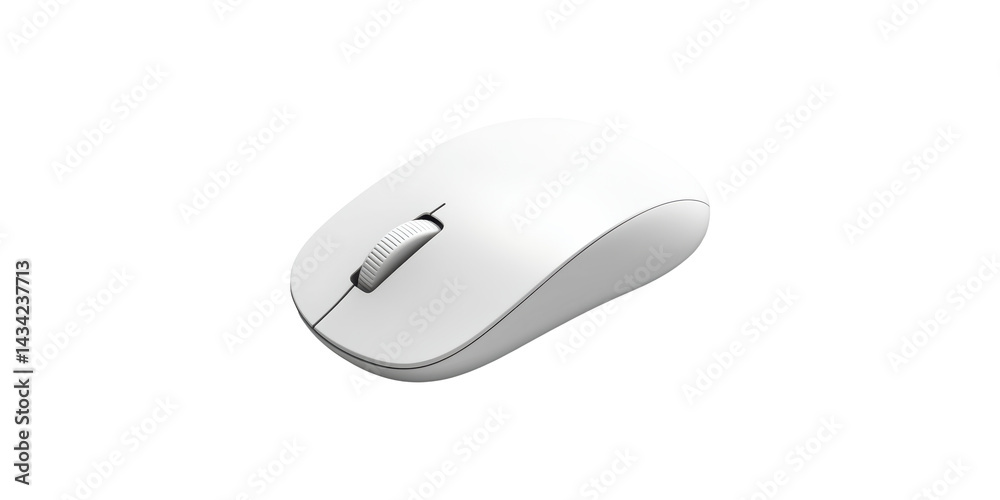 Poster Wireless Computer Mouse. Modern Ergonomic Design For Efficient Computing Isolated On Transparent Background