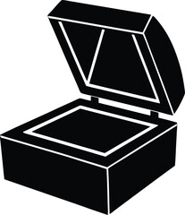 wooden box isolated on white