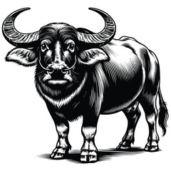 Domestic water buffalo vector