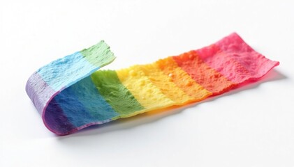 Fototapeta premium Single, vibrant-colored flap isolated on pure white background , detail, vibrant, object