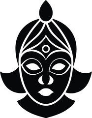 black and white mask