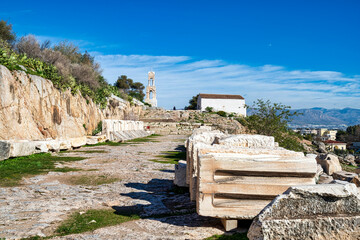 Ploutonion Path and Church in Eleusis Greece