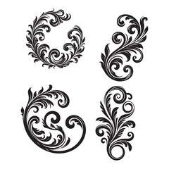 Fototapeta premium flourish ornament frame Svg Bundle