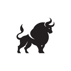 ox vector silhouette clip art logo design