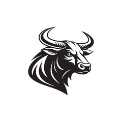 ox vector silhouette clip art logo design