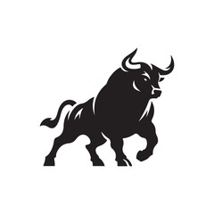 ox vector silhouette clip art logo design