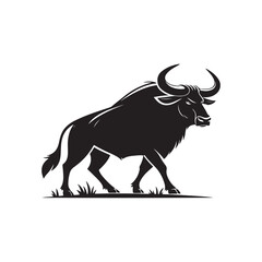 ox vector silhouette clip art logo design