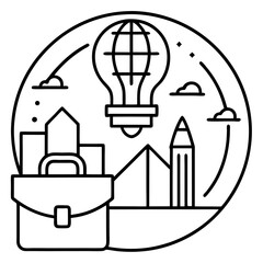 Vector illustration icon of an electric lamp for home design