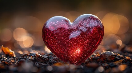 Obraz premium Sparkling Red Heart