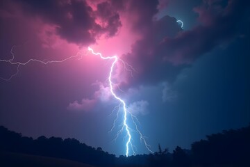 Electric storm-themed versus background with powerful split lighting and color effects