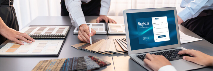 Online registration form for brisk form filling on the internet website