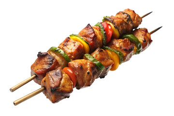 Delicious Shashlik Kebabs Photo High-Quality Isolated Food Visual.