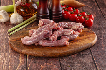 Raw chicken neck for cooking