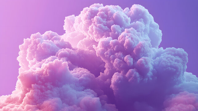 Dreamscape Clouds: A visual poem of a cloud, its form shifting from soft pinks to serene purples, evoking a sense of peace and calm. 