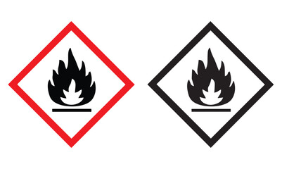 flammable hazard icon png. vector illustration eps file