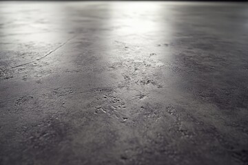 Close-up view of a textured, gray concrete surface.