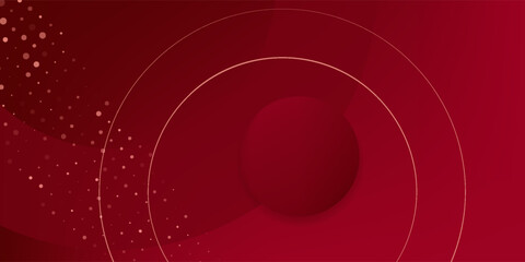 Abstract red and gold geometric background.modern vector