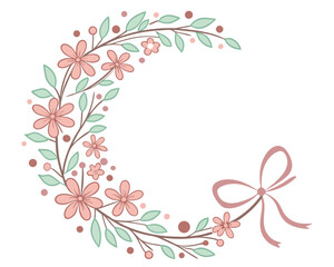 Elegant Floral Wreath Design for Spring and Celebrations