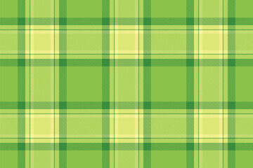 Fototapeta premium Teenager texture vector pattern, real plaid seamless check. Effect fabric background tartan textile in green and lime colors.